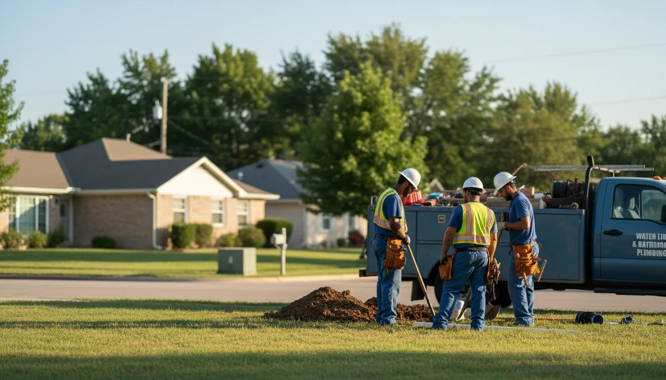 Residential water line and bathroom plumbing service in Genoa, NE